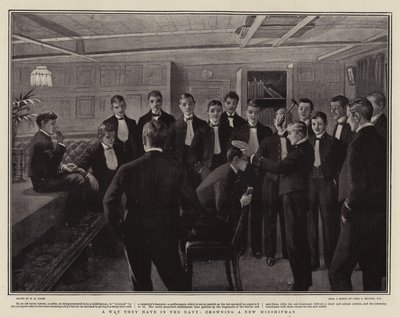 A Way They Have in the Navy, Crowning a New Midshipman by Henry Marriott Paget